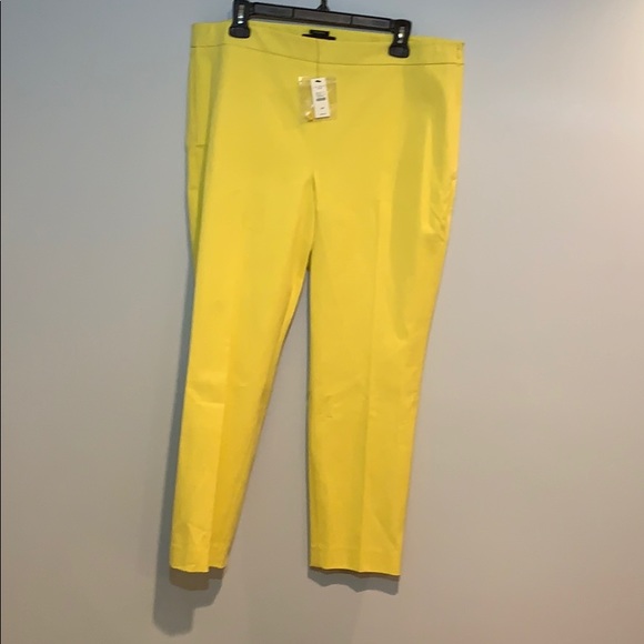 NWT TALBOTS CHATHAM ANKLE PANTS - Yellow - Picture 5 of 5